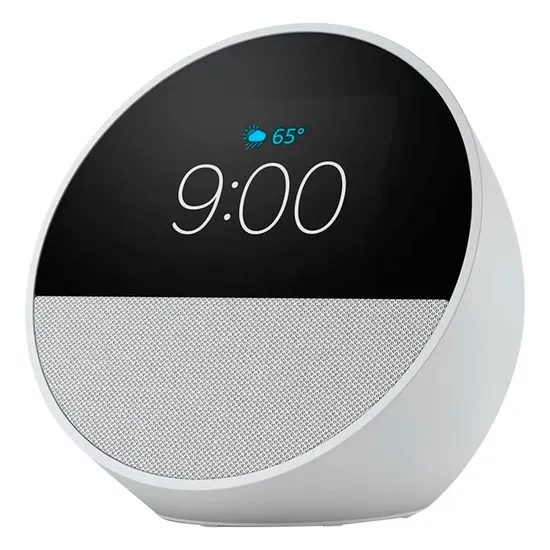 Amazon Echo Spot 2024 Smart Alarm Clock Alexa - Blanco