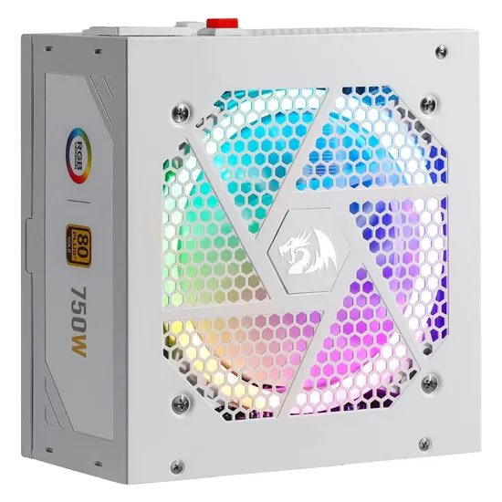 Fuente de Poder Redragon RGPS GC-PS006W-1 ATX 750W 80 Plus Gold PFC Activo RGB - Negro