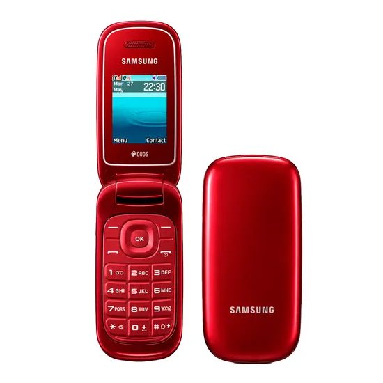Celular Samsung Flip GT-E1272 Dual Sim Tela 1.77" - Rojo
