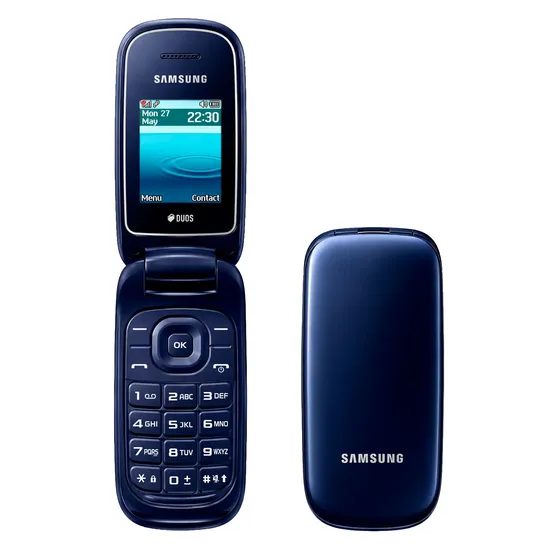 Celular Samsung Flip GT-E1272 Dual Sim Tela 1.77" - Azul