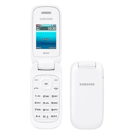 Celular Samsung Flip GT-E1272 Dual Sim Tela 1.77" - Blanco