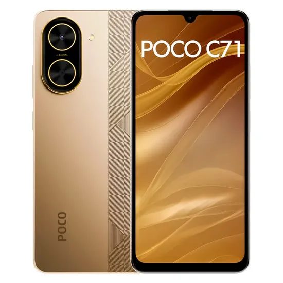 Smartphone Xiaomi Poco C71 Global 64GB 4GB Ram Dual Sim Tela 6.88" - Dorado