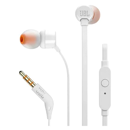 Auricular JBL T110 con Alambre - Blanco