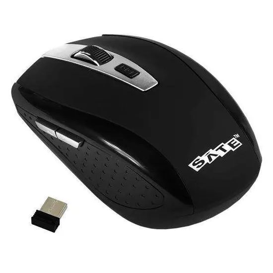 Mouse Sate A-35G 2.4GHZ Inalámbrico Negro
