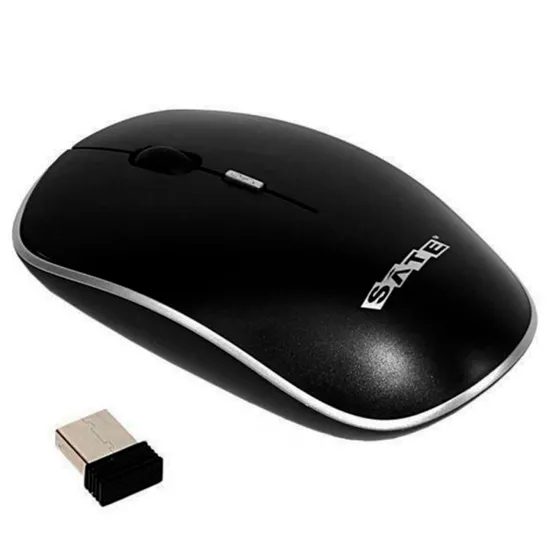 Mouse Sate A-702G 2.4GHZ Inalámbrico Negro