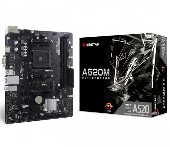 Placa Madre AM4 Biostar A520MHP 2.0 DDR4/HDMI/VGA/M.2