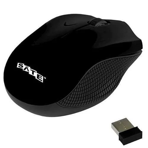 Mouse Sate A-69G 2.4GHZ Inalámbrico Negro**