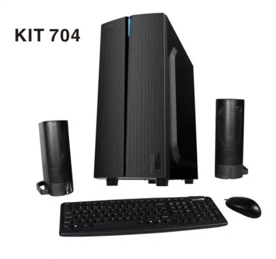 Gabinete Kit Sate K704 Portugues Negro ATX