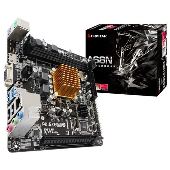 Kit Placa Madre + Procesador Biostar A68N-2100K+AMD AMD E1-6010, 2.0 Itx DDR3, HDMI VGA