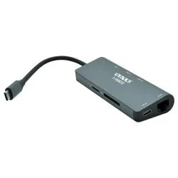 Hub USB-C 3.1 Satellite A-HUBC53 7 Puertos / HDMI / 2 USB 3.0 / RJ45 / SD / TF / USB-C Hembra - Gris