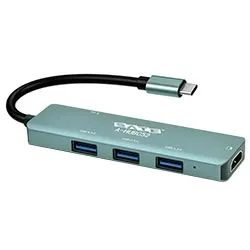 Hub USB-C 3.1 Satellite A-HUBC52 5 Puertos / HDMI / 3 USB 3.0 / USB-C Hembra - Gris