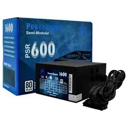 Fuente de Alimentación Mtek PSR-600 Real 600W ATX / Semi Modular / 80 Plus
