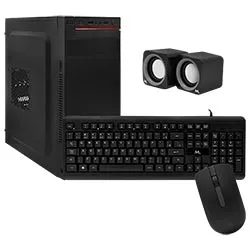 Gabinete Kit Mtek DK03 Fuente 500W / Speaker / Mouse / Teclado Portugués - Negro