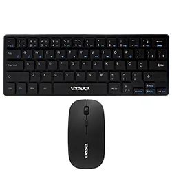 Teclado + Mouse Satellite AK-731 Mini Inalámbrico / Portugués - Negro