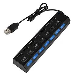 Hub USB 2.0 Satellite A-HUB16 7 Puertos / 480MBPS - Negro