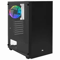 Gabinete Gamer Mtek MK2603 Mid Tower / 1 Cooler RGB - Negro