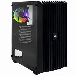 Gabinete Gamer Mtek MK2606 Mid Tower / 1 Cooler RGB - Negro