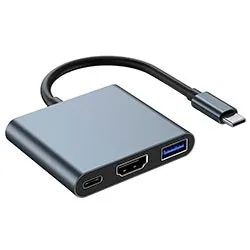 Hub USB-C 3.1 Satellite A-HUBC56 3 Puertos / HDMI / USB 3.0 / USB-C Hembra - Gris