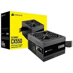 Fuente de Alimentación Corsair CX550 550W ATX / No Modular / 80 Plus Bronze - CP-9020277-BR