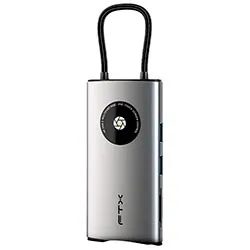 Hub USB-C FTX CT-HUBL3-Ag 8 Puertos / HDMI / 2 USB 3.0 / USB 2.0 / RJ45 / SD / TF / USB-C Hembra - Gris