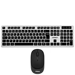 Teclado + Mouse Satellite AK-761G Inalámbrico / Portugués - Negro / Plata