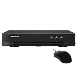CCTV de Vigilancia DVR Hikvision DS-7208HGHI-M1/ T Turbo HD 8CH / HDMI / VGA / USB / Lan - Negro + Mouse