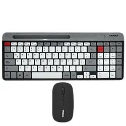 Teclado + Mouse Satellite AK-622G BT Inalámbrico / Español - Gris / Negro