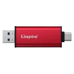 SSD Externo Kingston 1TB Dual Portable SSD USB-C / USB 3.2 - Negro / Rojo (SPSD/1TB)